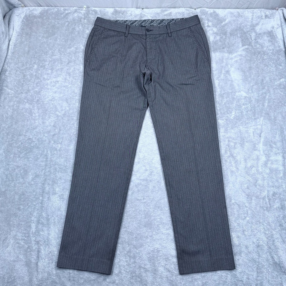 Hugo Boss Stiller Polyester Blend Dress Pants 35x31 Mens 34 Pinstripe Straight